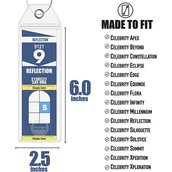 NWT Celebrity Luggage Tag Holders by Cruise On - Fits All Celebrity Ships - Picture 3 of 3